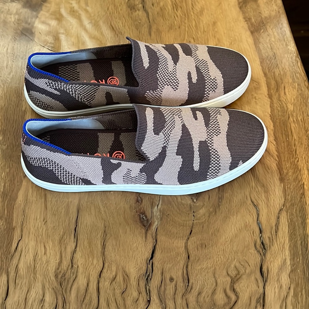 Rothy’s The Sneaker in taupe camo